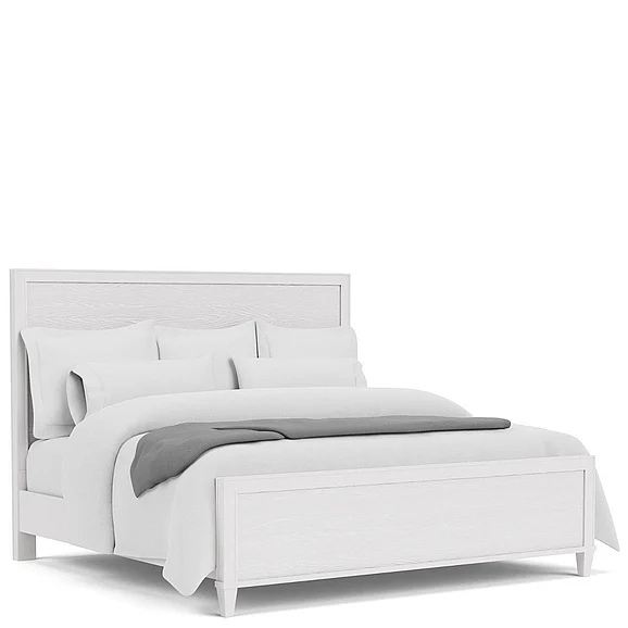 Riverside Furniture Rosalie King Panel Bed in White Caps