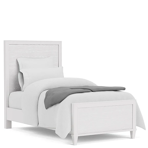 Riverside Furniture Rosalie Twin Panel Bed in White Caps