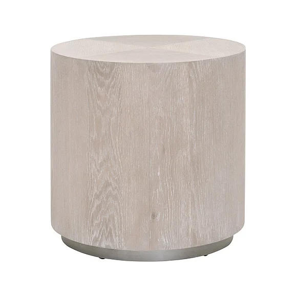 Essentials For Living Roto Large End Table in Natural Gray 4609-L.NGO/SLV CLOSEOUT