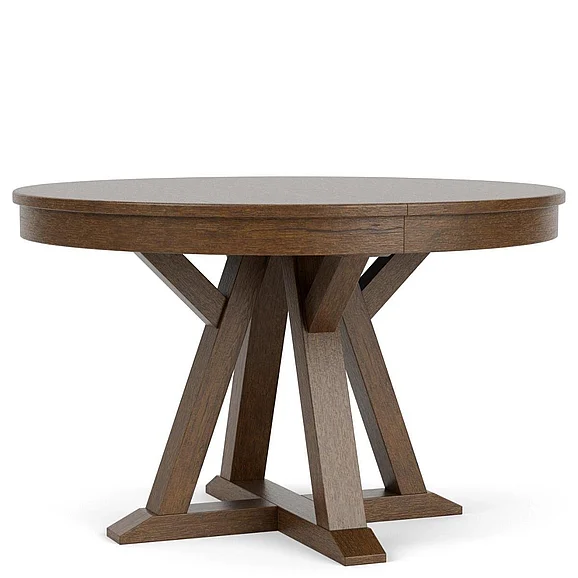 Riverside Furniture Calhoun Round Dining Table in Whiskey Oak 61751
