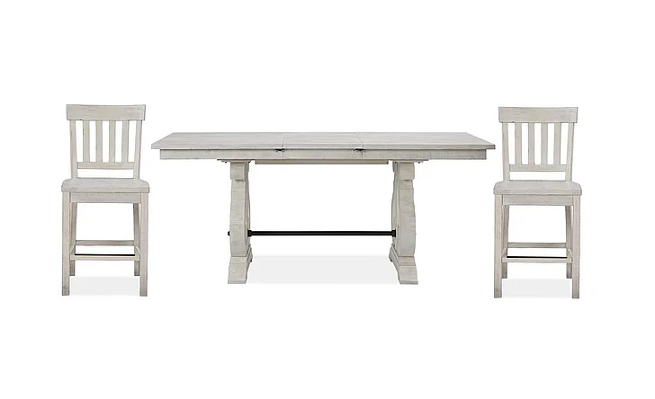 Magnussen Furniture Bronwyn 7pc Rectangular Counter Height Dining Table in Alabaster