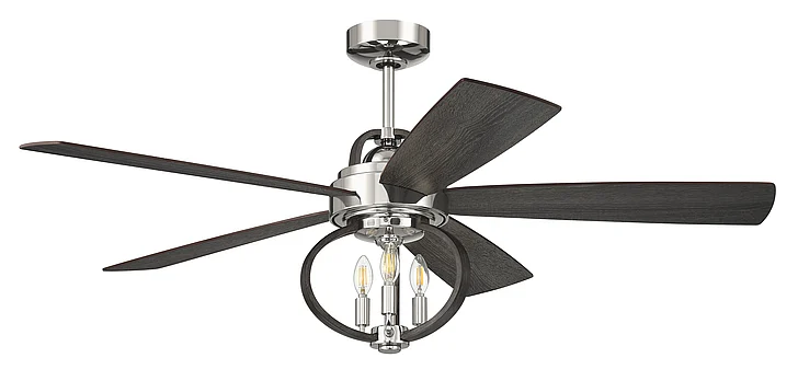 Craftmade 52" Reese in Polished Nickel w/ Greywood Blades RSE52PLN5 CLOSEOUT