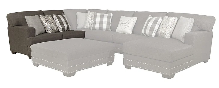 Jackson Crawford RSF Loveseat in Metal/Charcoal 5473-42/1561-58/2534-58