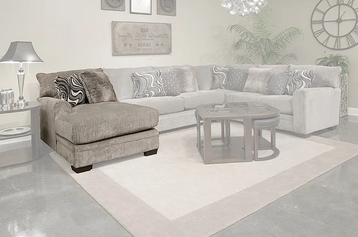 Jackson Kingston LSF Chaise in Phantom/Pewter 447275