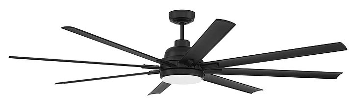 Craftmade 72" Rush in Flat Black w/ Flat Black Blades RSH72FB8