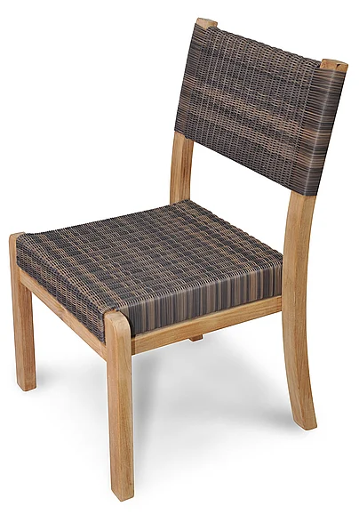 Regal Teak Teak and Wicker Stacking Side Chair- Westport Harbor (Set of 4) RST-WC-NA