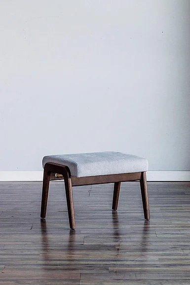 Alpine Furniture Zephyr Slate Footrest in Light Grey RT641