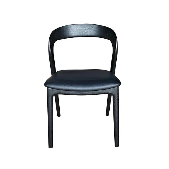 LH Home Java Rotondo Dining Chair in Black Frame w/ PU Seat RTD025-BLKPU