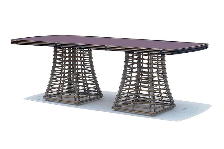Skyline Design Ruby Rectangular Dining Table in Kubu Mushroom 23673-KMNP