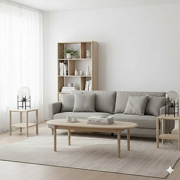 LH Home Runway 3pc Coffee Table Set in Light Oak
