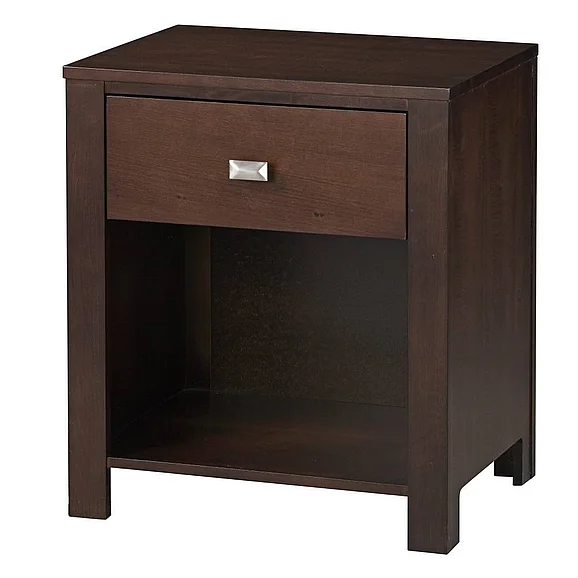 Modus Riva 1 Drawer Nightstand in Chocolate Brown