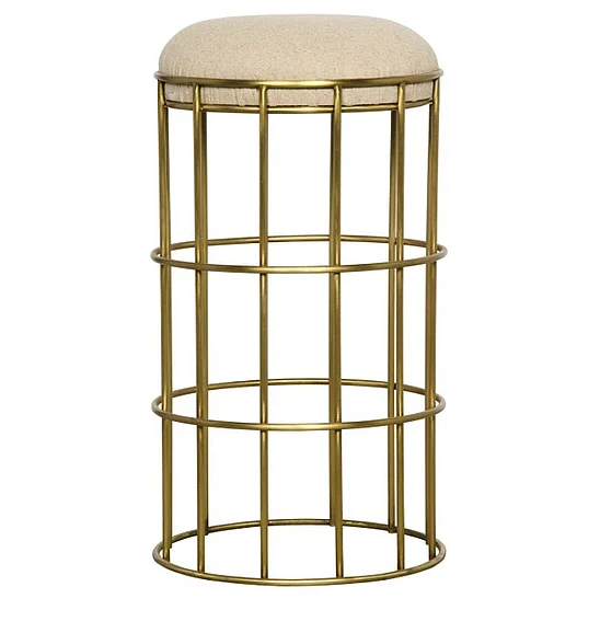 Noir Furniture Ryley Counter Stool in Antique Brass GSTOOL144MB-S