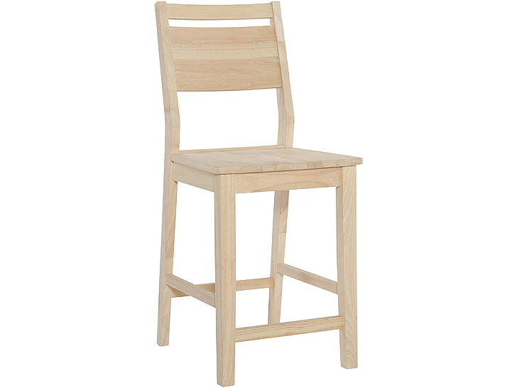 John Thomas Unfinished 24 Inch Aspen Panelback Stool S-32B