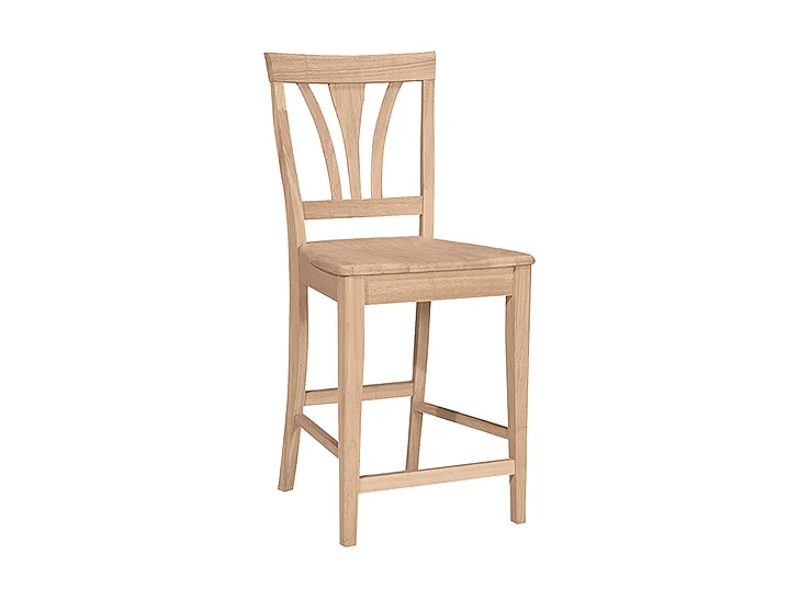 John Thomas Unfinished 24'' Fanback stool S-9182B