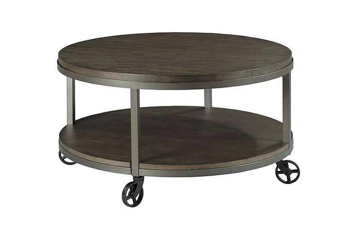 Hammary Hamilton Baja II Round Coffee Table in Dark Umber 990-911 CLOSEOUT