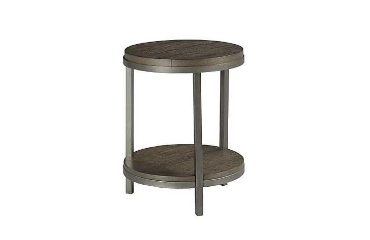 Hammary Hamilton Baja II Round End Table in Dark Umber 990-918 CLOSEOUT