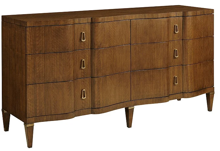 American Drew Vantage Littleton 6 Drawer Dresser in Medium Stain 929-130