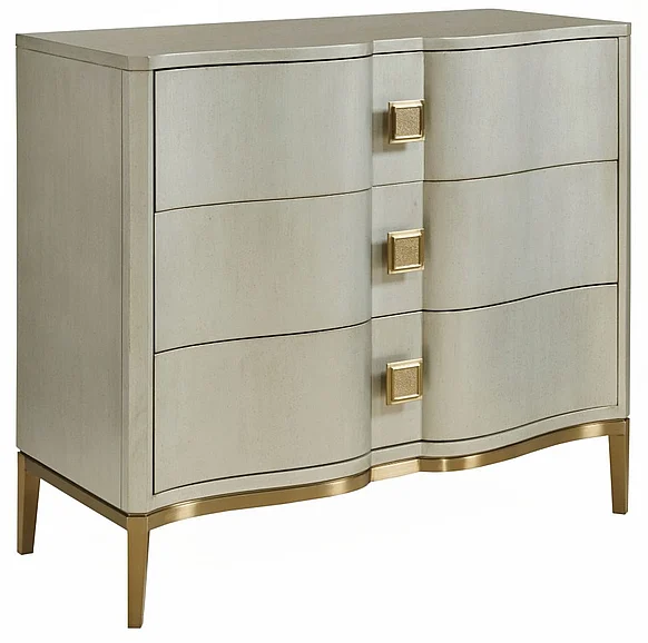 American Drew Vantage Richmond 3 Drawer Dresser in Medium Stain 929-151
