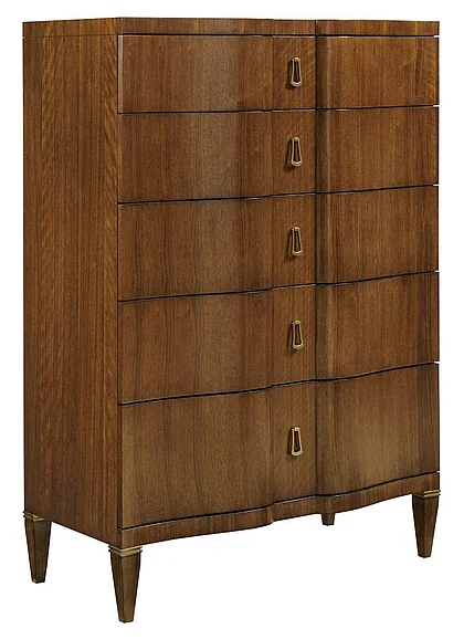 American Drew Vantage Stafford 5 Drawer Chest in Medium Stain 929-215