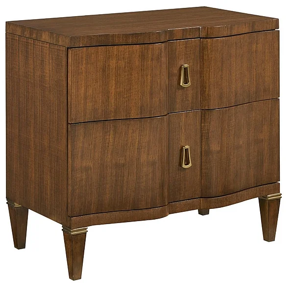 American Drew Vantage Richfield 2 Drawer Nightstand in Medium Stain 929-420