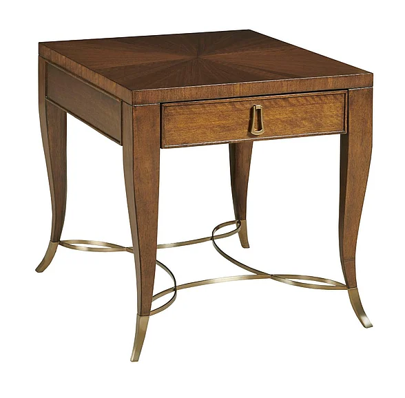 American Drew Vantage End Table in Medium Stain 929-915