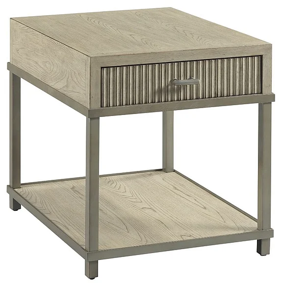 American Drew West Fork Bailey End Table in Aged Taupe 924-915