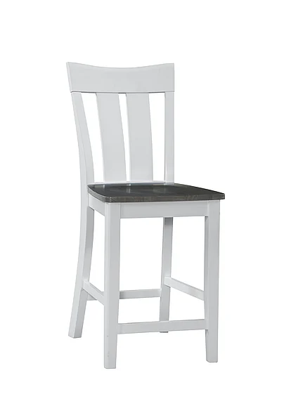 John Thomas Cosmopolitan 24'' Ava Stool in Heather Gray / White S05-132B