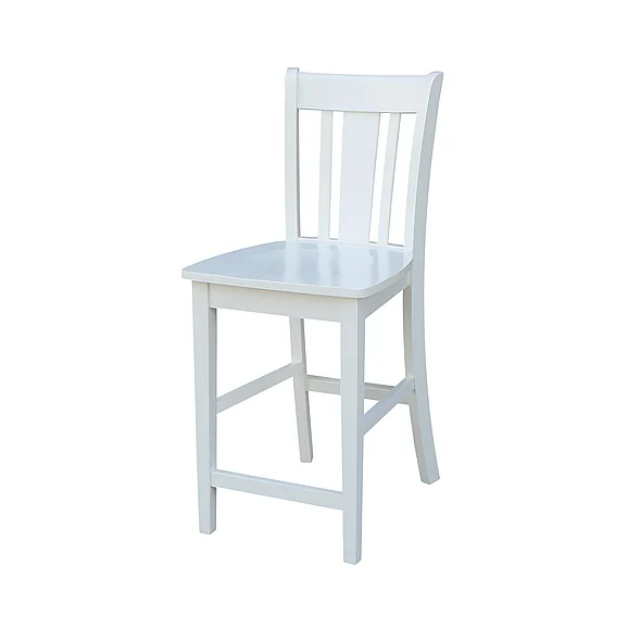 John Thomas Dining Essentials San Remo Stool in Pure White S08-102B