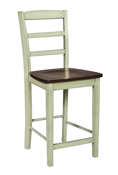 John Thomas Dining Essentials Madrid Stool in Almond & Espresso S12-402B