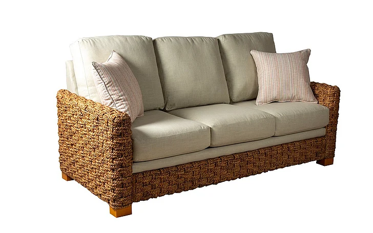 Capris Furniture 311 Sofa in Braided Hyacinth S311 CUSTOM ITEM
