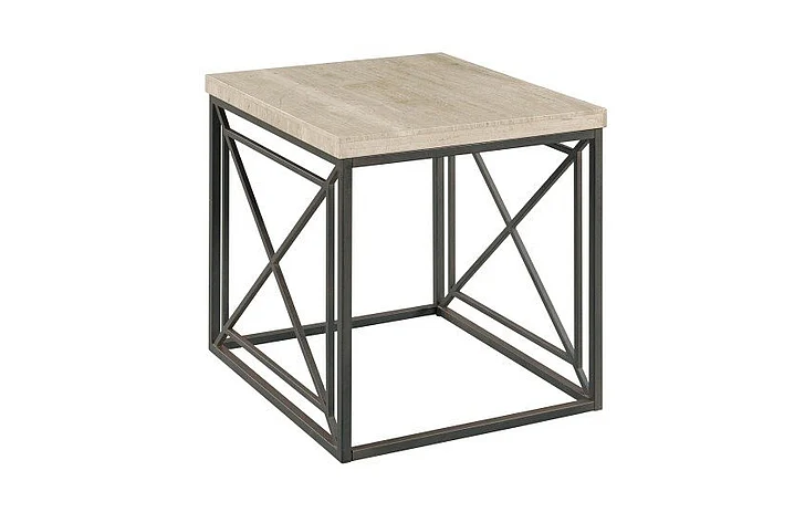 Hammary Vonne Rectangular End Table in Oiled Black 072-915