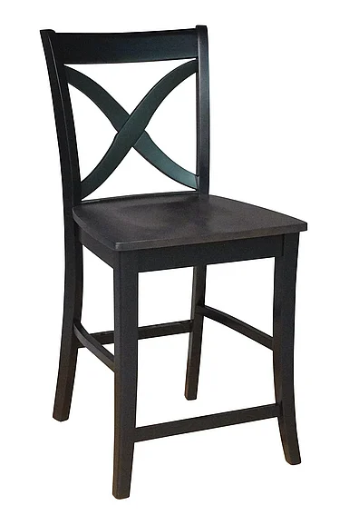 John Thomas Cosmopolitan Salerno Stool in Coal & Black S75-142B