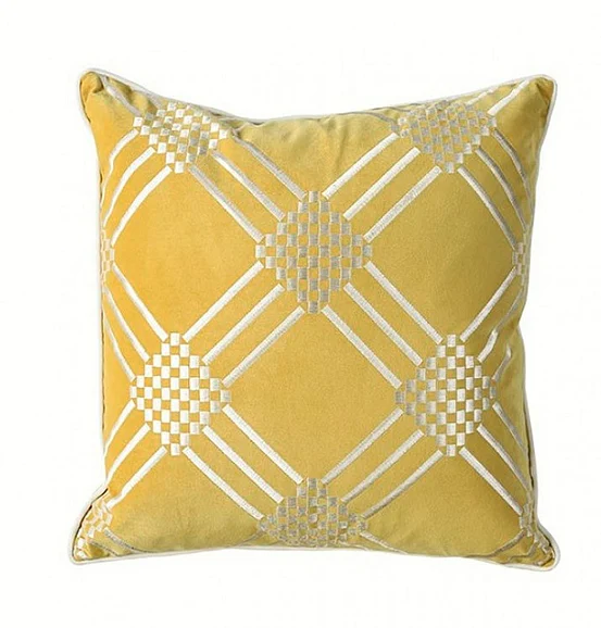 Furniture of America Sam Throw Pillow in Silver/Gold PL8040-2PK