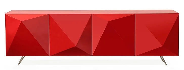 Whiteline Modern Living Samantha Buffet in Red SB1193-RED