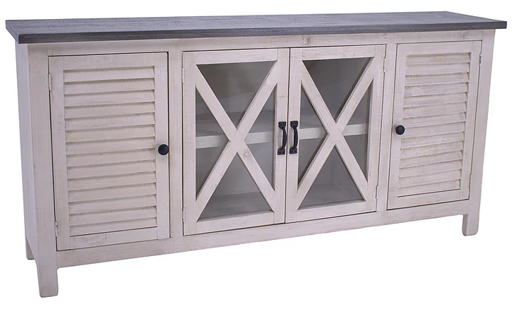 Split Nickel Samuel 72" Console Dove Terra Top MIC-SAMUEL-C72 | S5172
