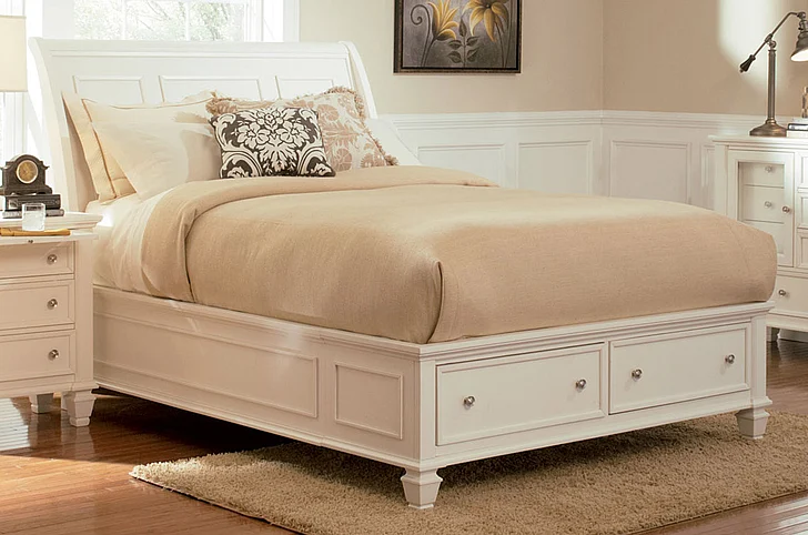 Coaster Sandy Beach King Storage Bed in White 201309KE