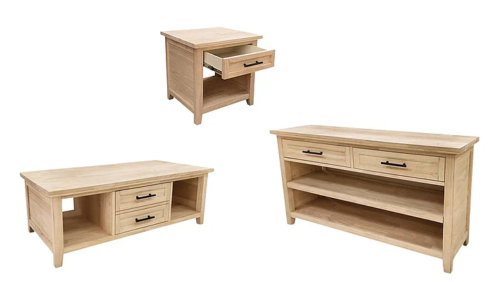 John Thomas Sanibel 3pc Occasional Set in Natural