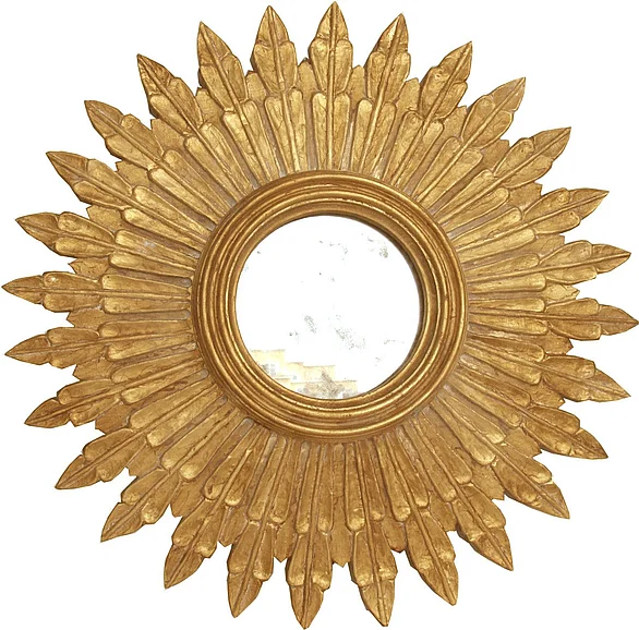 Worlds Away Santo Gold Leaf Handcarved Mirror SANTO G