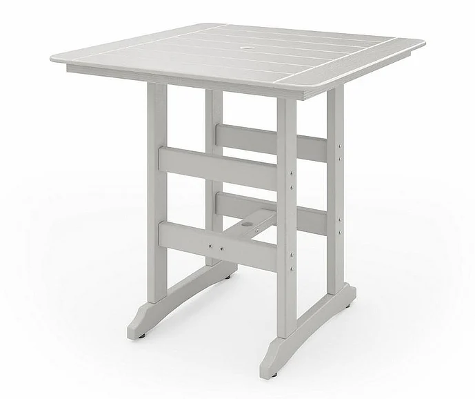 SoPoly 44" Savannah Square Bar Table in Heron Gray SAVB44-HE-HE
