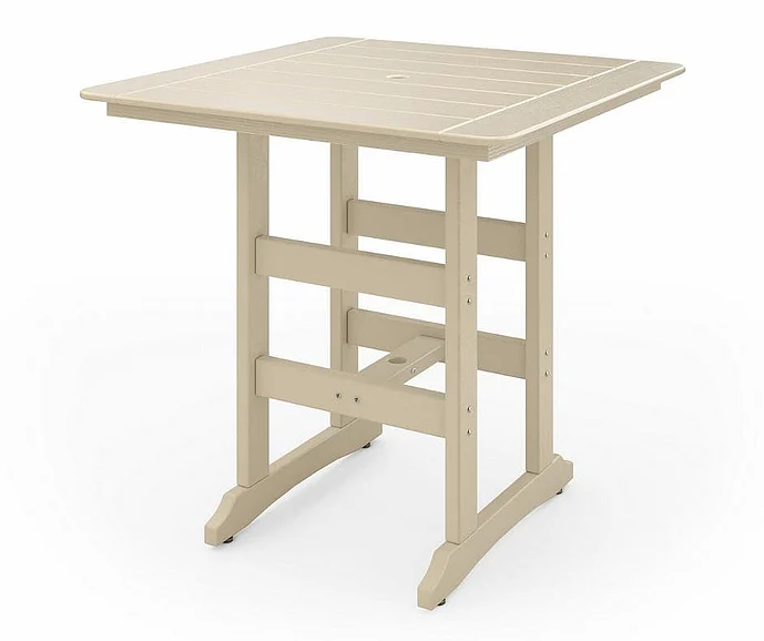 SoPoly 44" Savannah Square Bar Table in Tybee Sand SAVB44-TY-TY