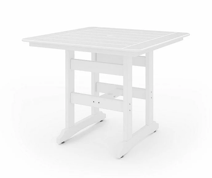 SoPoly 44" Savannah Square Counter Table in Destin White SAVC44-DE-DE