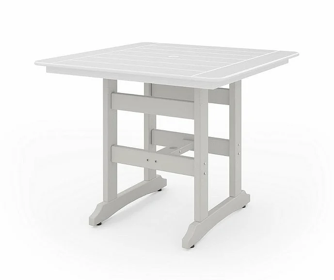 SoPoly 44" Savannah Square Counter Table in Heron Gray and Harbor Gray SAVC44-HE-HA