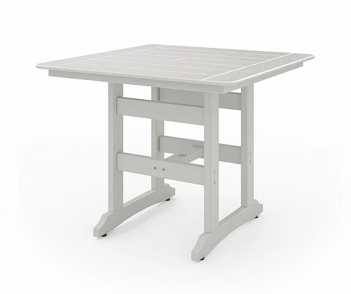 SoPoly 44" Savannah Square Counter Table in Heron Gray SAVC44-HE-HE