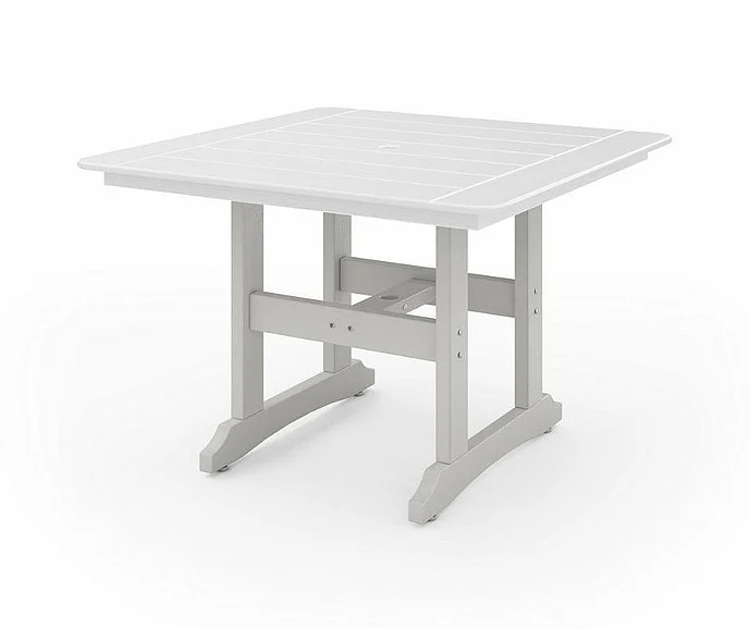 SoPoly 44" Savannah Square Dining Table in Heron Gray and Harbor Gray SAVT44-HE-HA