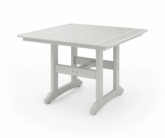 SoPoly 44" Savannah Square Dining Table in Heron Gray SAVT44-HE-HE