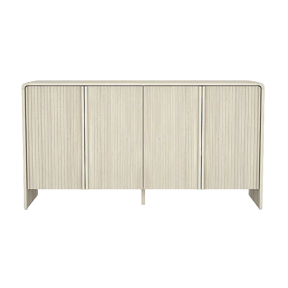 Manhattan Comfort Novara 4-Door Sideboard in Whitewashed Oak SB1671-1