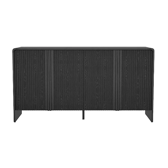 Manhattan Comfort Novara 4-Door Sideboard in Black SB1671-3