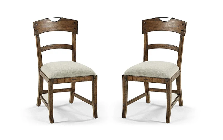 Jonathan Charles JC Casual Casual Planked Dining Side Chair in Country Farmhouse Walnut (Set of 2) 491076-SC-CFW-F400