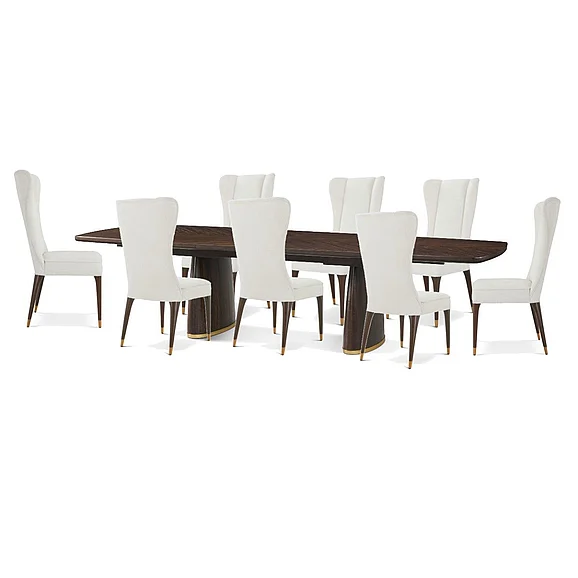 Theodore Alexander Spencer Green Park Hyde Park 9pc Dining Room Set in Fumed