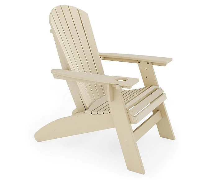 SoPoly St. Simons Curved Back Adirondack Chair in Tybee Sand SCA001-TY-TY